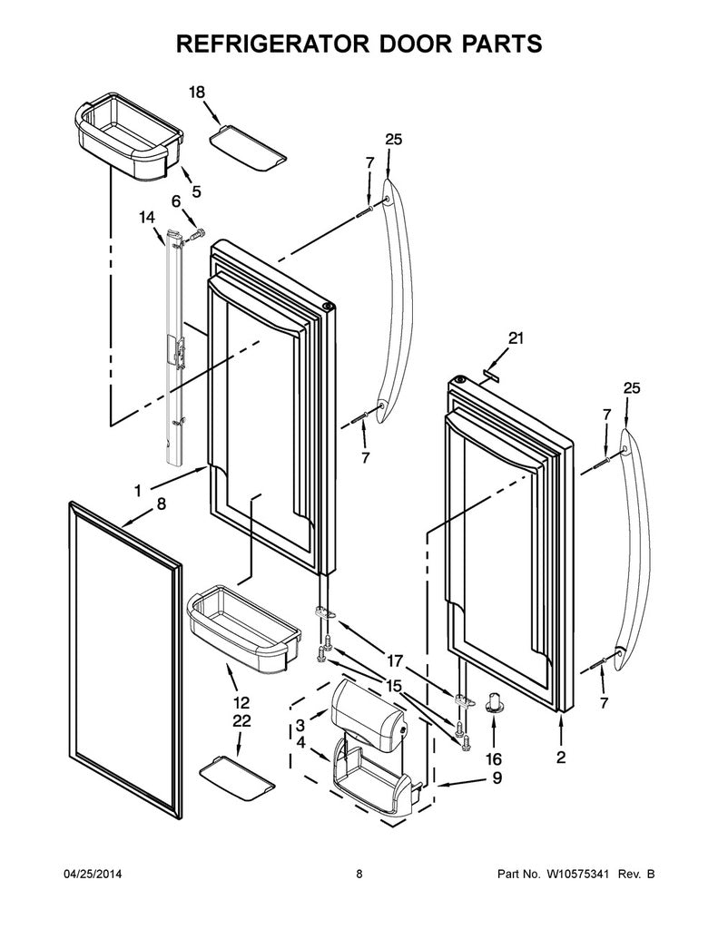Whirlpool Refrigerator & Freezer Gallon Door Shelf Bin - WPW10289489, Replaces: 12918402