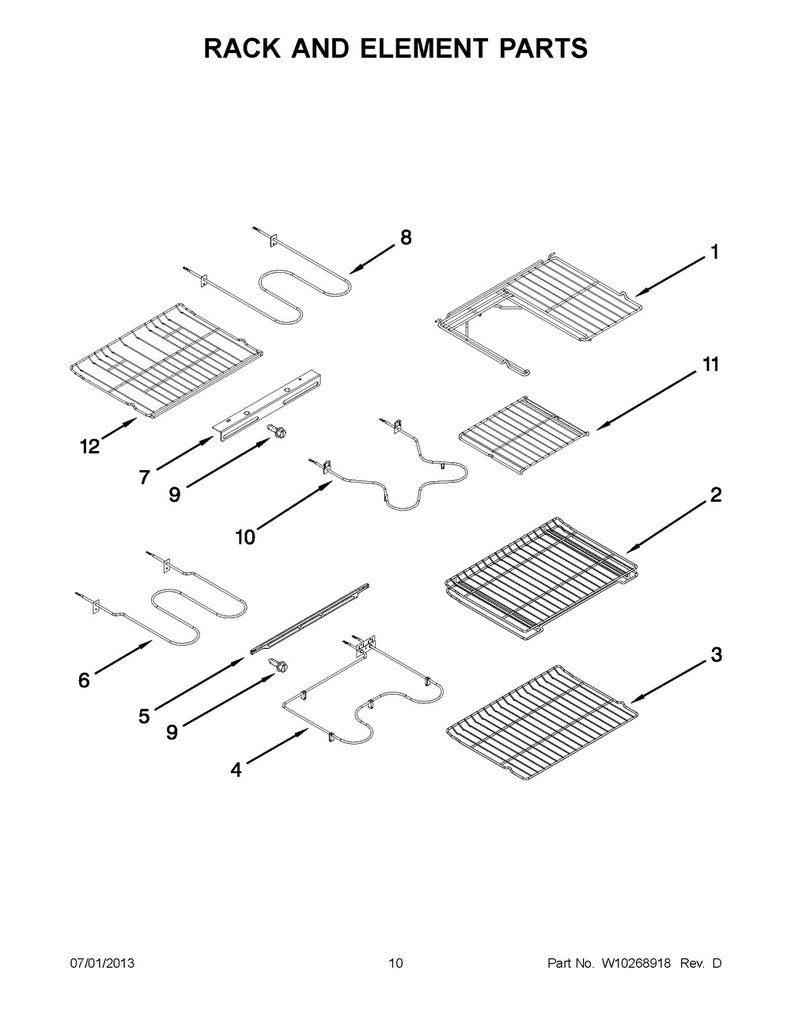 Whirlpool Range, Oven & Cooktop Broil Element - WPW10310249, Replaces: 74003041