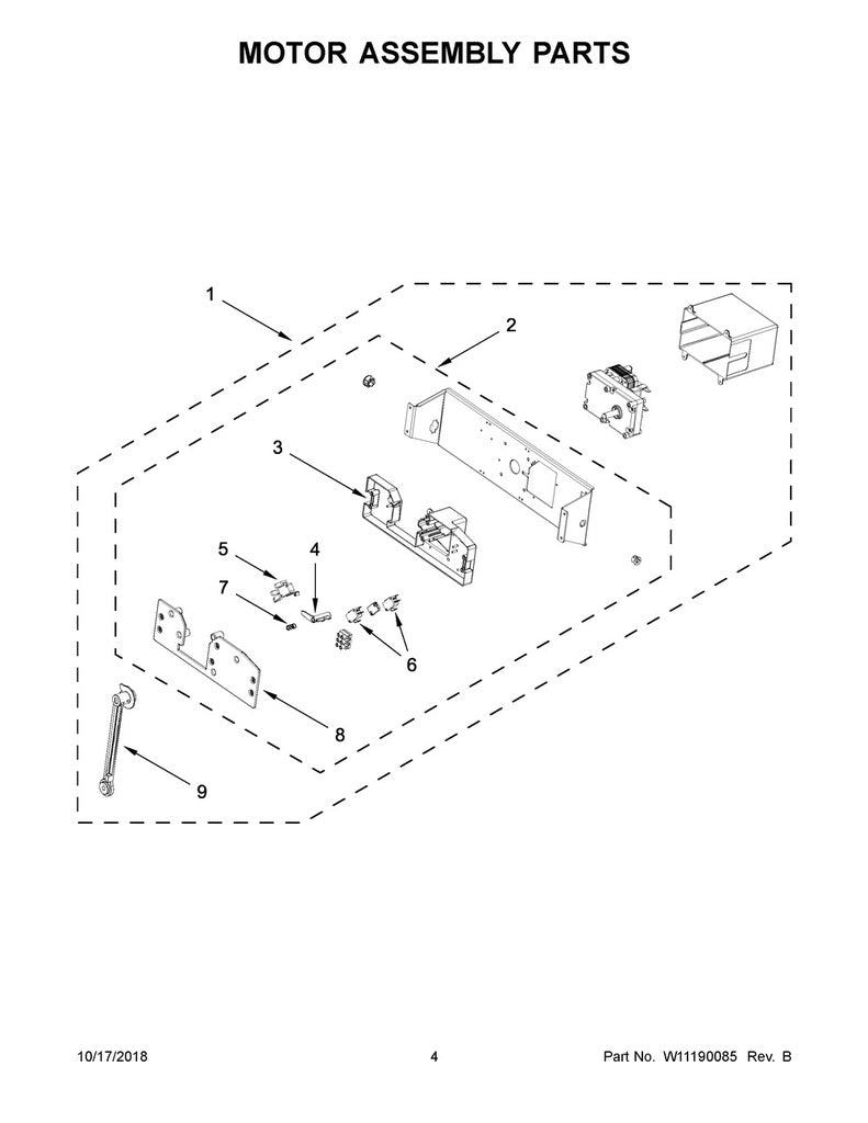 Whirlpool Range, Oven & Cooktop Downdraft Vent Cam Actuator - WPW10681777, Replaces: W10681777
