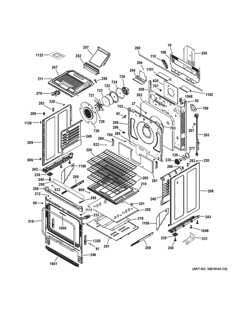 GE Range, Oven & Cooktop Range Support Base, Left Hand - WS01A02040