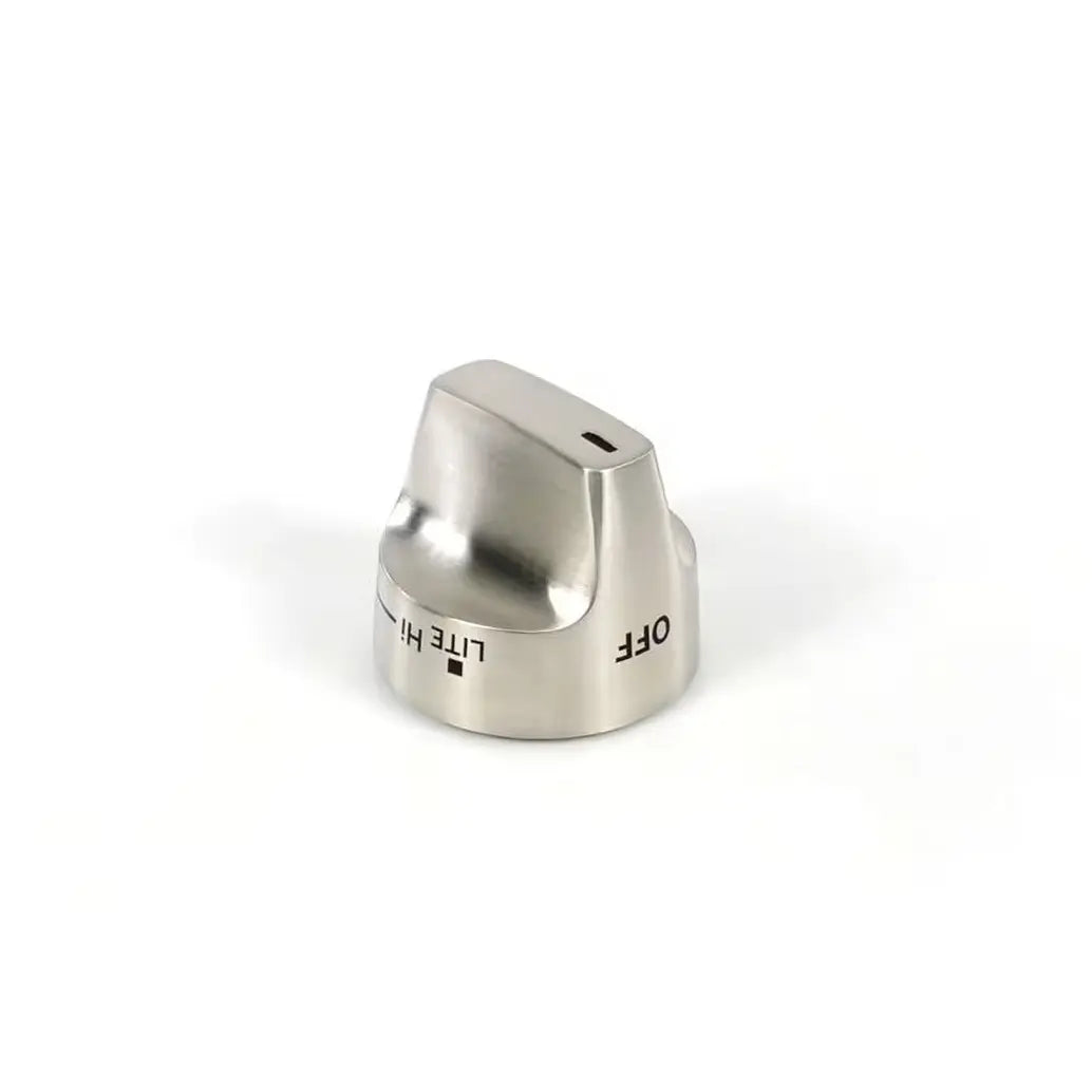 GE Range /Oven Control Knob (Brushed Stainless) - WS01F09309, Replaces: WB03X31659