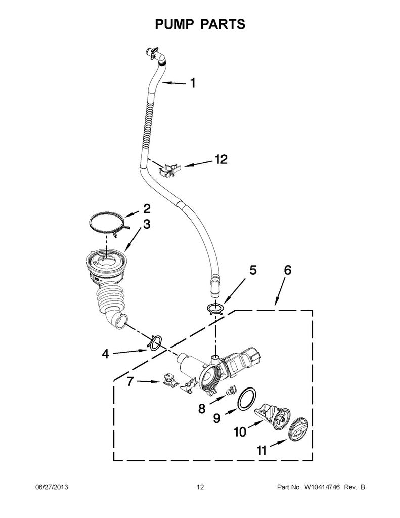 Whirlpool Washer Drain Pump Assembly - WPW10241025, Replaces: W10241025