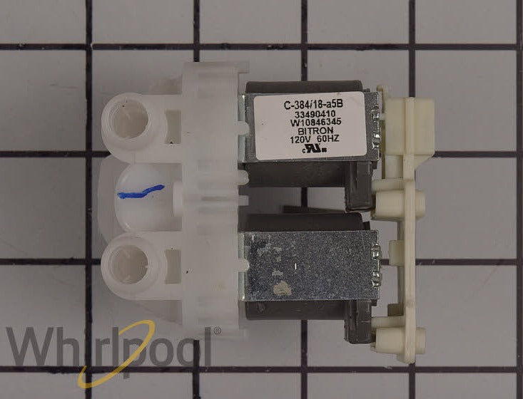 Whirlpool Washer Water Inlet Valve OEM - W11044834 or W10846345, Replaces: 4461909 AP6041980 PS11775283 EAP11775283 PD00042410 OEM PARTS WORLD