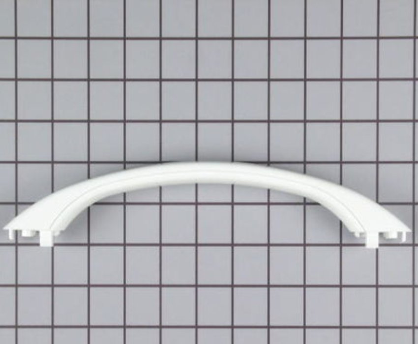 G.E. Microwave Door Handle, WHITE. OEM - WB15X10023, Replaces: WB15X10084 WG02L02112 769529 AP2021174 PS232103 EAP232103 PD00034189 PARTS OF CANADA LTD