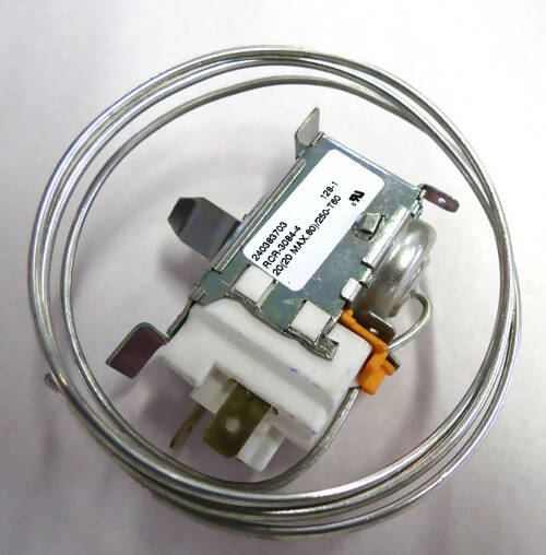 Frigidaire Refrigerator Temperature Control Thermostat - 240383703, Replaces: 949033 AH648829 AP2116225 EA648829 EAP648829 PS648829 RCR-3084 OEM PARTS WORLD
