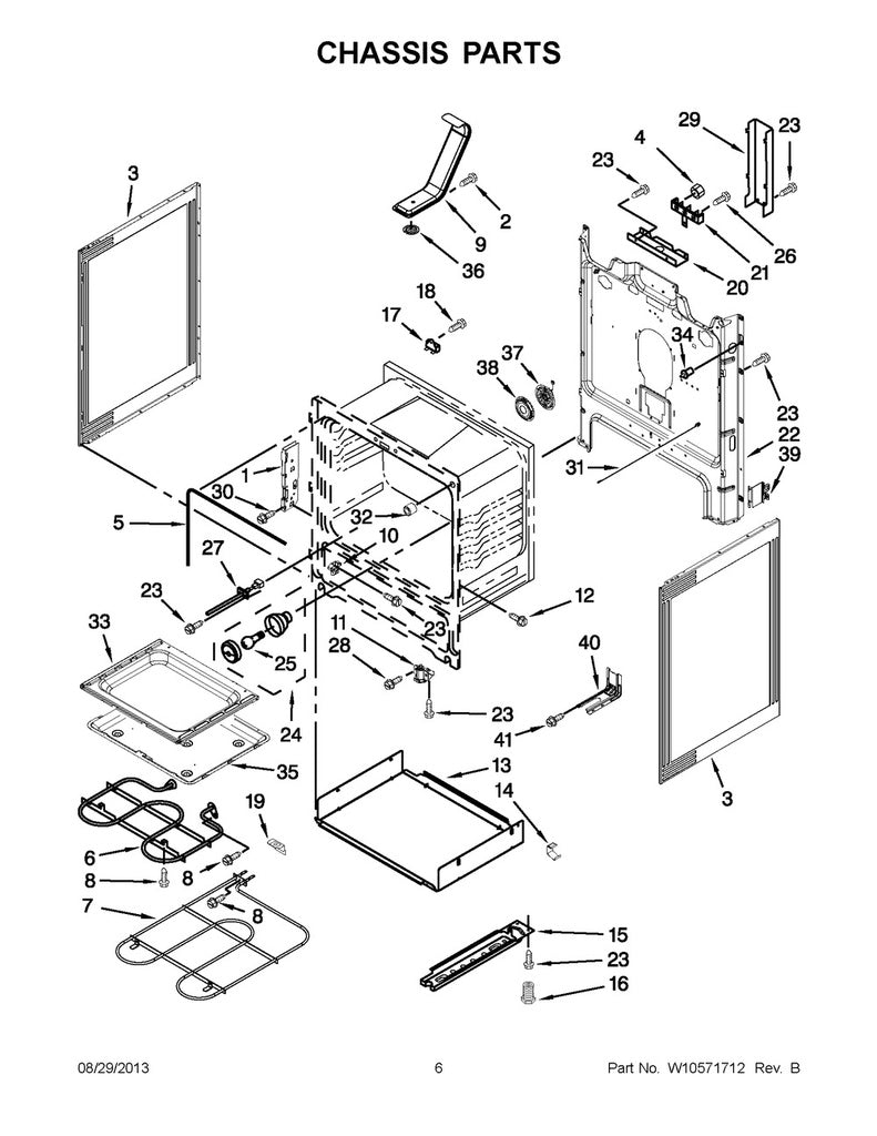 Whirlpool Range, Oven & Cooktop Broil Element - WPW10535127, Replaces: W10211455