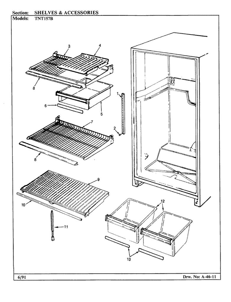 Whirlpool Refrigerator & Freezer Refrigerator Crisper Drawer Support Post - 12001957