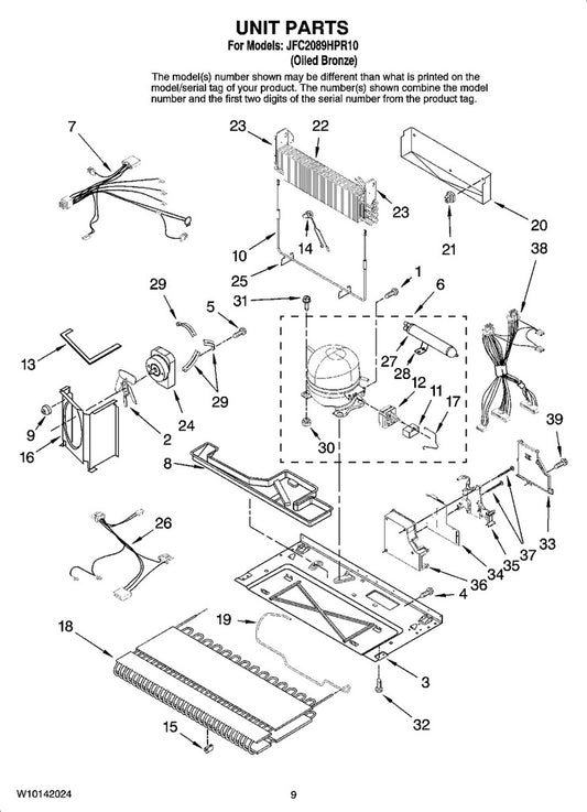 Whirlpool Refrigerator & Freezer Evaporator Kit - 12002041, Replaces: 8171084