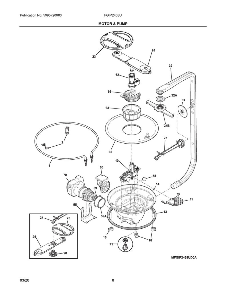 Frigidaire Dishwasher Pump Check Ball - 154246402