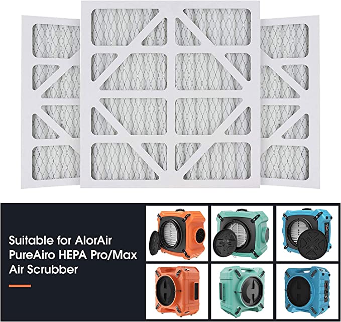 AlorAir® 5-Pack MERV-10 Air Filter for PureAiro HEPA Pro/ PureAiro HEPA Max Air Scrubber AlorAir