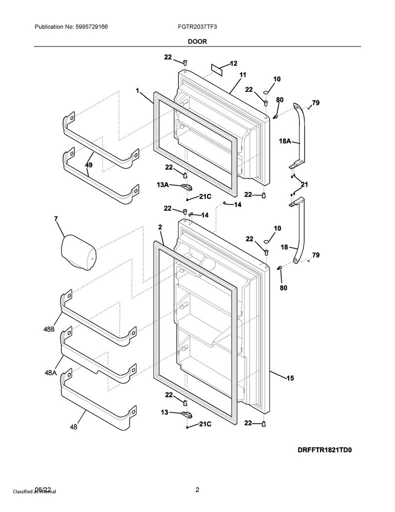 Frigidaire Refrigerator & Freezer Refrigerator Door Shelf Bin, Clear - 240495805