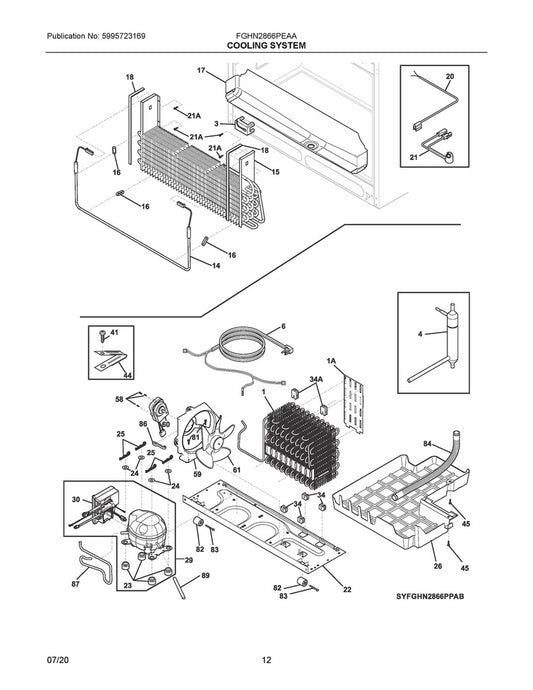 Frigidaire Refrigerator & Freezer Refrigerator Evaporator Assembly - 242044501