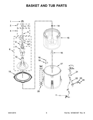 Entretoise de butée pour lave-linge Whirlpool - 285587, remplace : 3350389