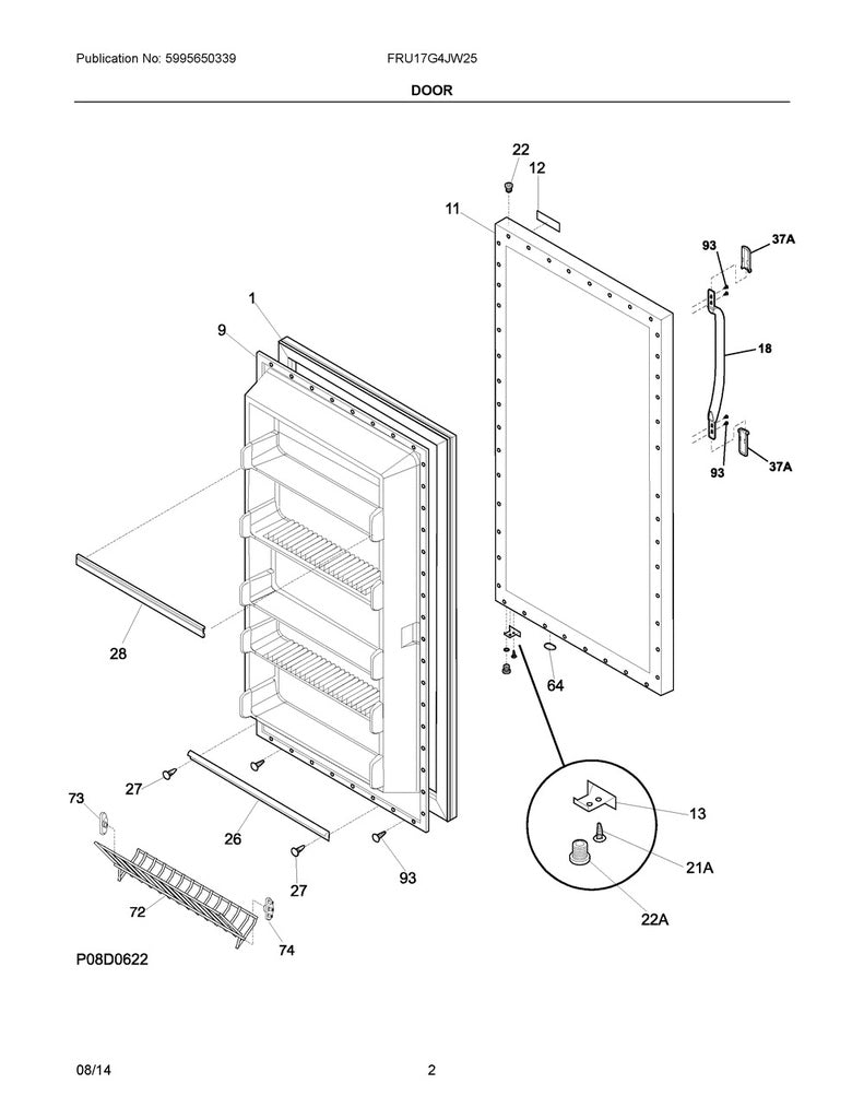 Frigidaire Refrigerator & Freezer Handle Trim - 297309800