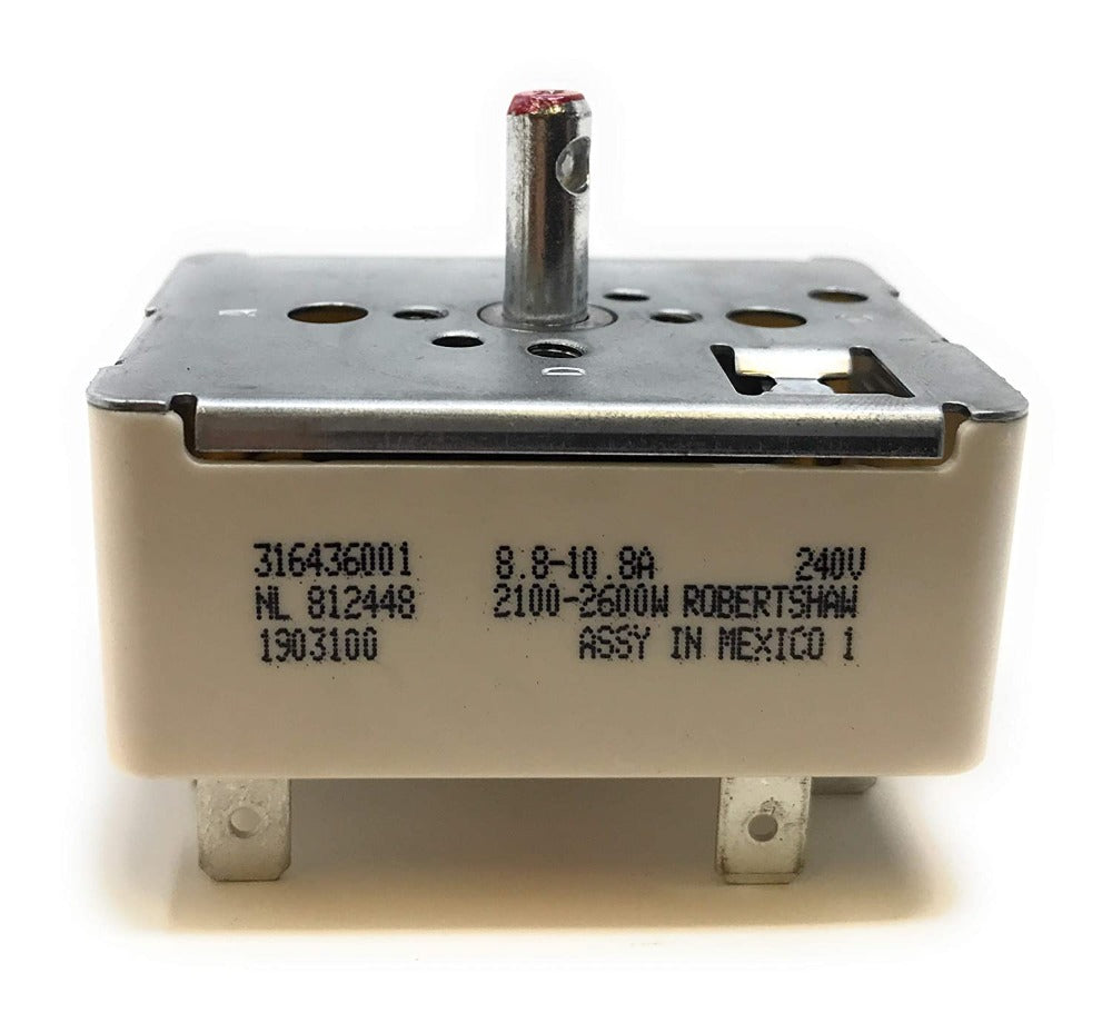 Frigidaire Surface Burner Range Surface Element Switch OEM - 316436001 - 316021501, Replaces: 5304506425