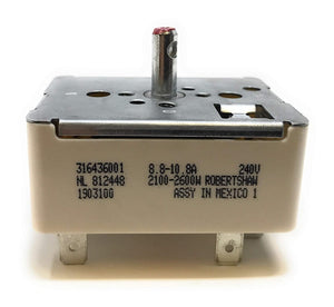 Frigidaire Range Surface Element Switch OEM - 316436001, Replaces: 5304506425 316021501