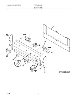 Frigidaire Range /Oven Surface Indicator Light - 316022503, Replaces: 3200297
