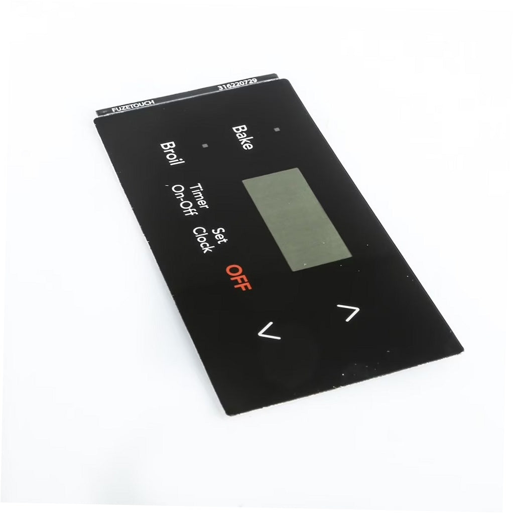 Frigidaire Range, Oven & Cooktop Touchpad Overlay (Black) - 316220729, Replaces: 316220701