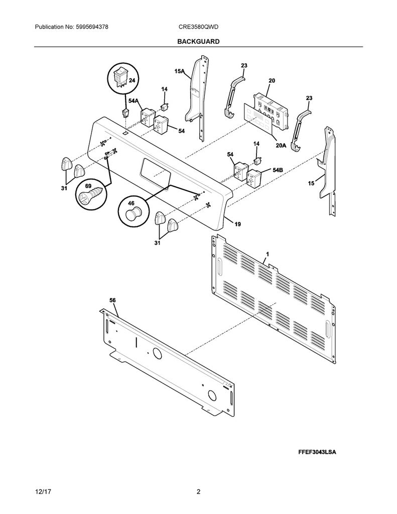 Frigidaire Range, Oven & Cooktop Range Burner Control Knob, White - 316223030