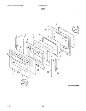 Frigidaire Range /Oven Oven Door Seal - 316405000, Replaces: 316405001