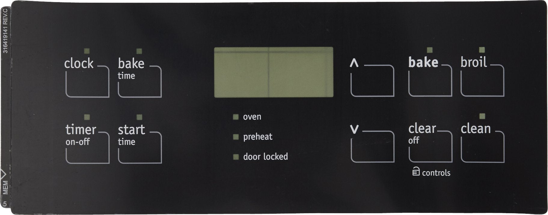 Frigidaire Range Oven Membrane Switch - 316419141