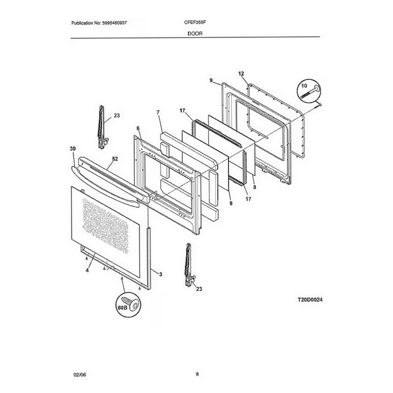 Frigidaire Range, Oven & Cooktop Oven Door Hinge - 316437703
