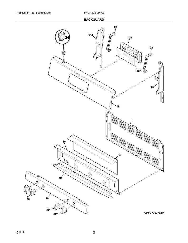 Frigidaire Range, Oven & Cooktop Range Burner Control Knob, White - 316543906