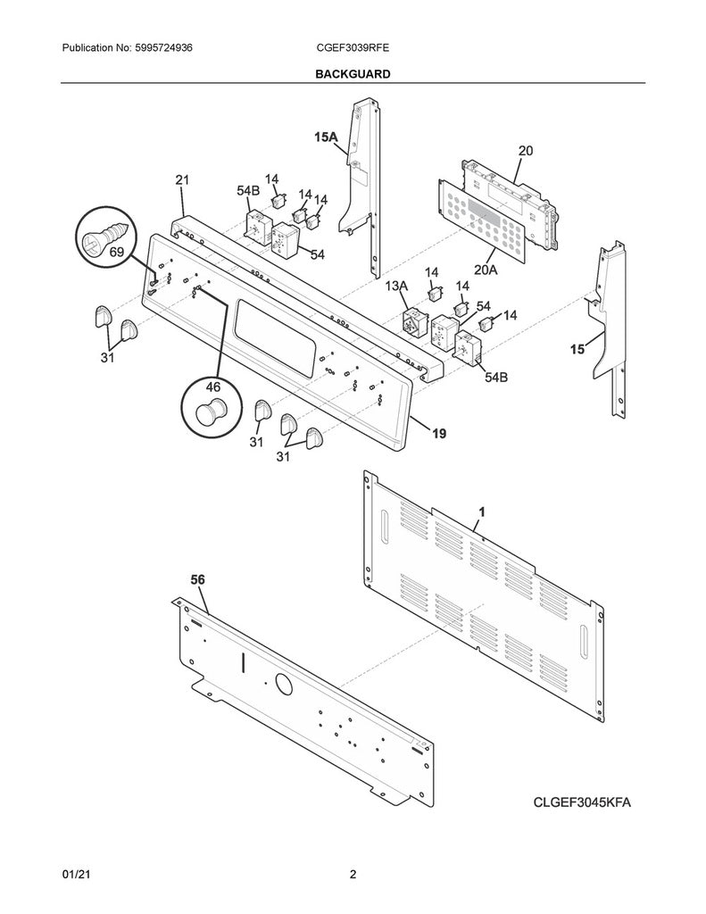 Frigidaire Range, Oven & Cooktop Indicator Light Lens - 316557300