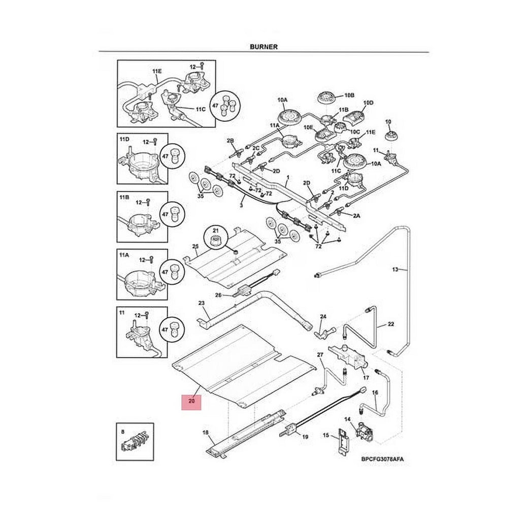 Frigidaire Range, Oven & Cooktop Oven Burner Baffle - 316602002, Replaces: 316602001
