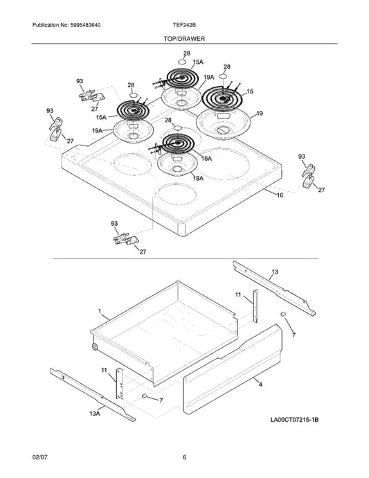 Frigidaire Range, Oven & Cooktop Range Drawer Spacer - 318014800