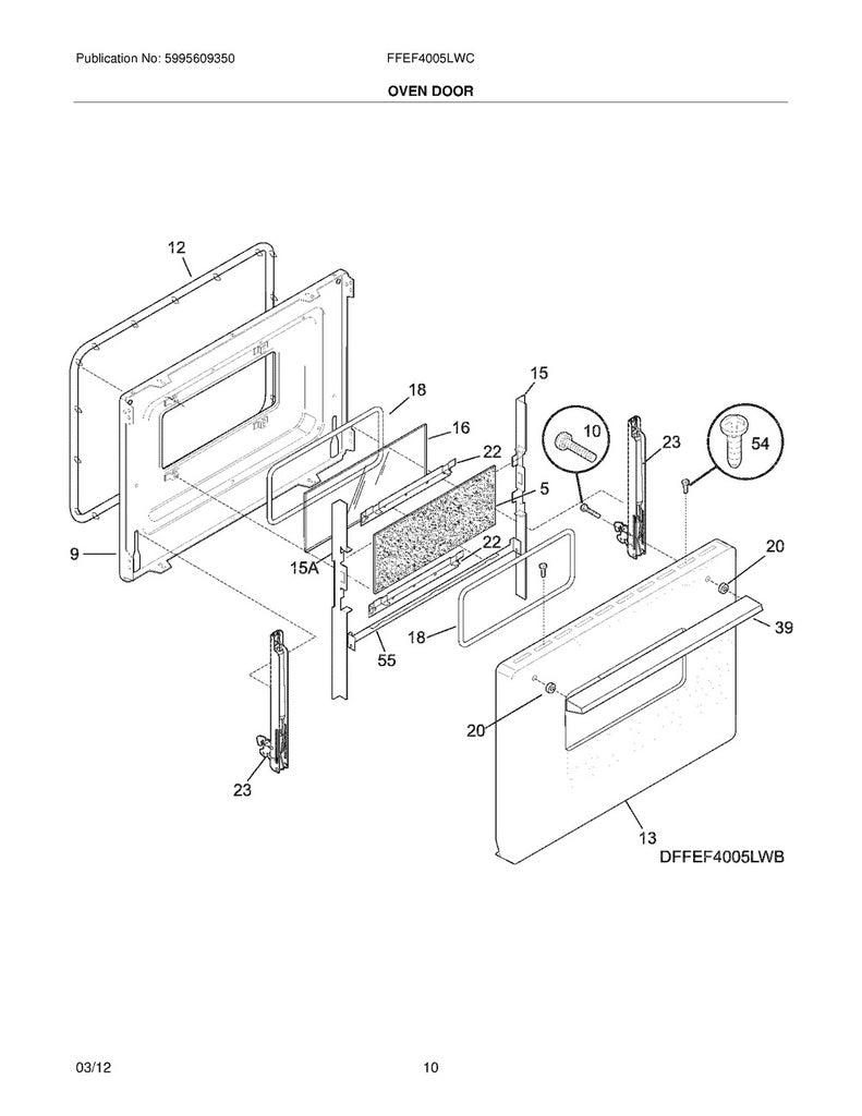 Frigidaire Range, Oven & Cooktop Range Oven Door Gasket - 318053301