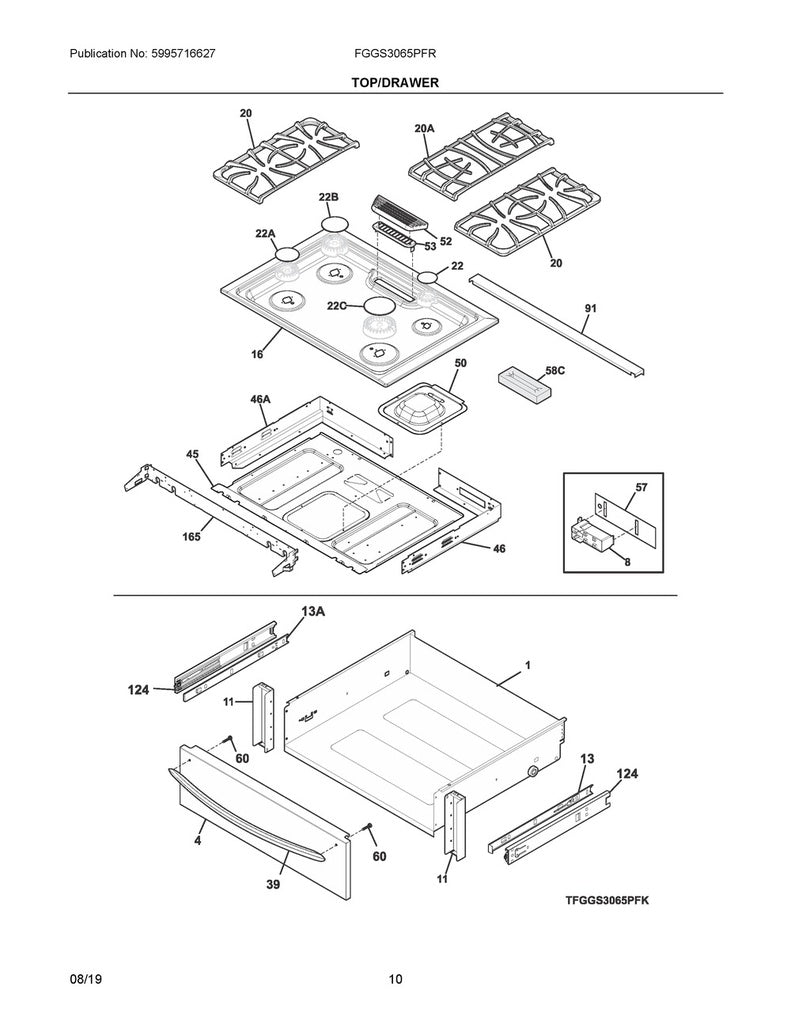 Frigidaire Range, Oven & Cooktop Trim Piece - 318304303