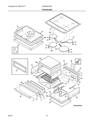 Frigidaire Range /Oven Range Drawer Glide - 318385600