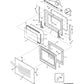 Frigidaire Microwave Outer Door Glass Assembly - 318403500, Replaces: 318261300