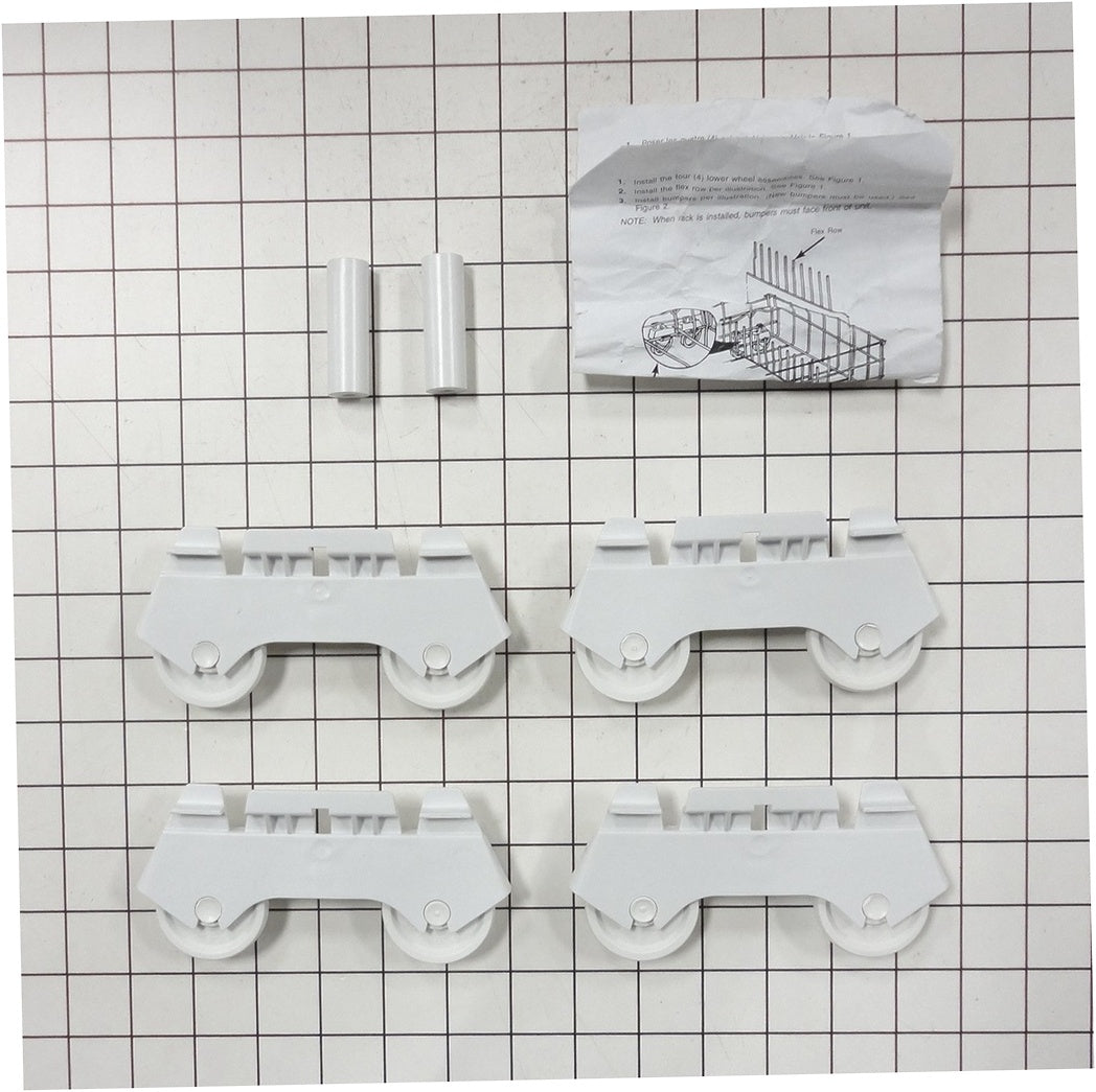 Whirlpool Dishwasher Lower Rack Roller (4-Pack) - 4317933, Replaces: 8222