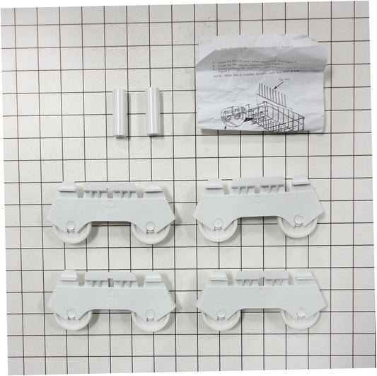 Whirlpool Dishwasher Lower Rack Roller (4-Pack) - 4317933, Replaces: 8222