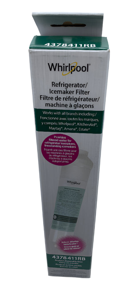 Whirlpool Refrigerator Water Filter - 4378411RB, Replaces: 18001001A