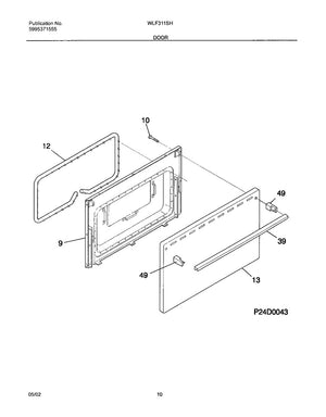 Frigidaire Range /Oven Oven Door Seal with Clips - 5303202011, Replaces: 3051225