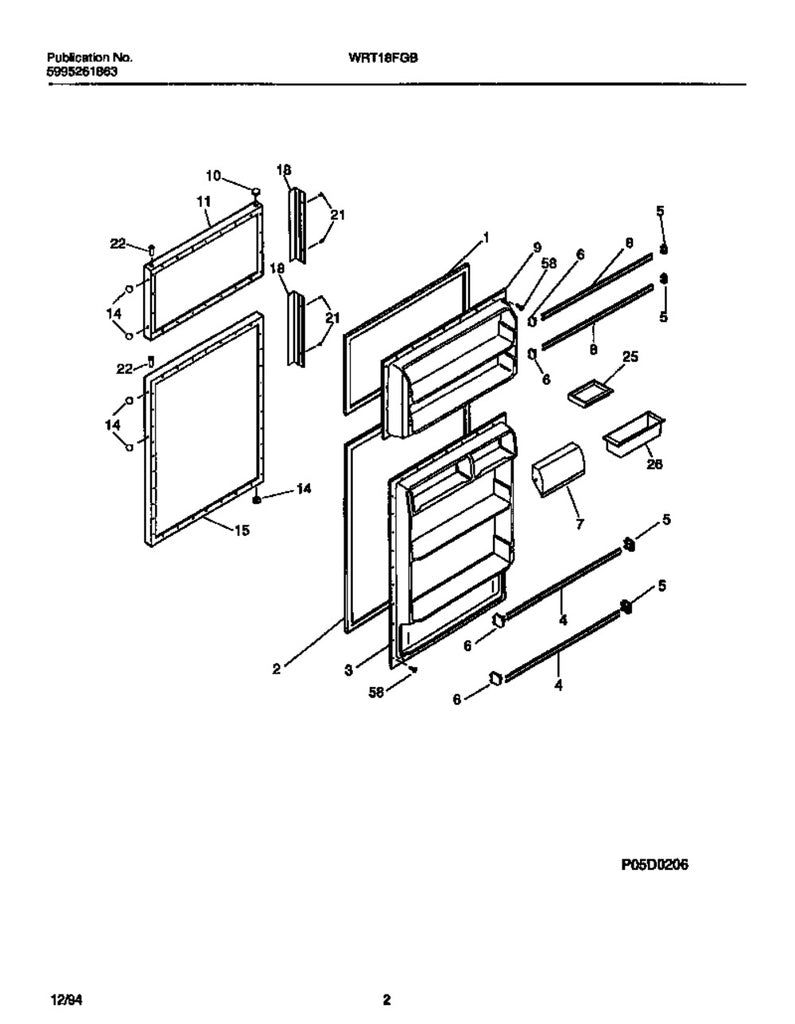 Frigidaire Refrigerator & Freezer Door Shelf End Cap (Right Side) - 5303207230, Replaces: 401172
