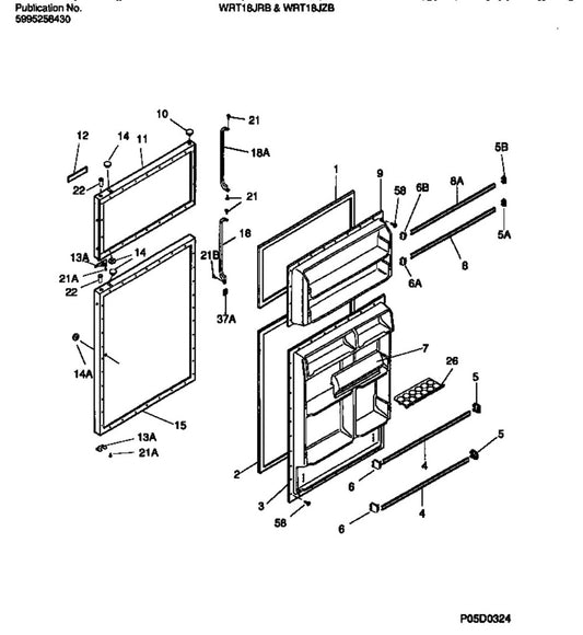 Frigidaire Refrigerator & Freezer Door Shelf Bar - 5303300237