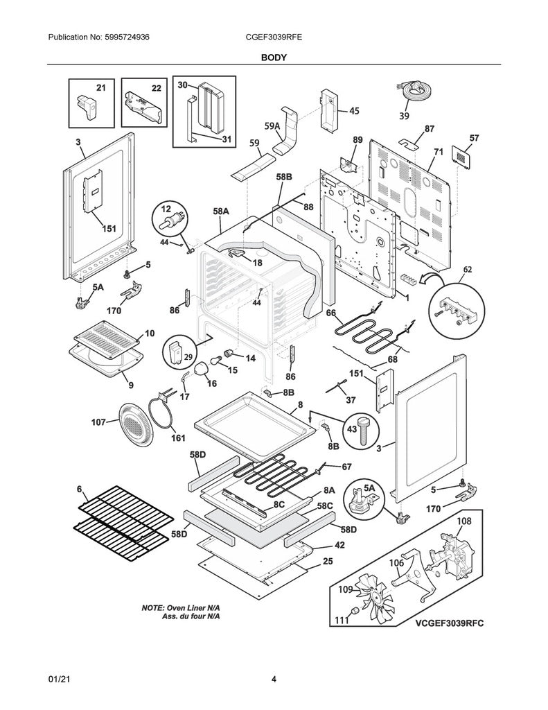 Frigidaire Range, Oven & Cooktop Terminal Block Kit - 5304409888, Replaces: 7642