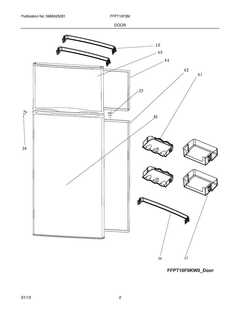 Frigidaire Refrigerator & Freezer Refrigerator Door Shelf Bar, Clear - 5304470328