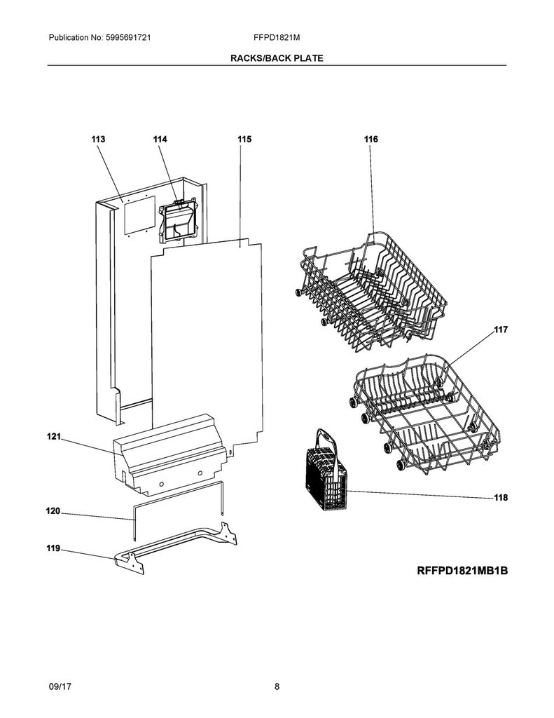 Frigidaire Dishwasher Silverware Basket - 5304483506