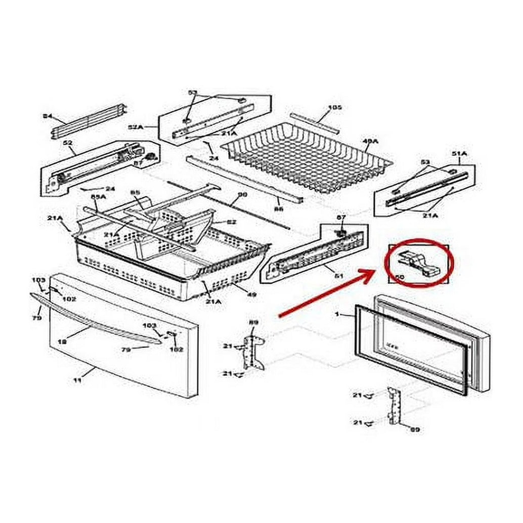 Frigidaire Refrigerator & Freezer Shelf Clip - 5304501271
