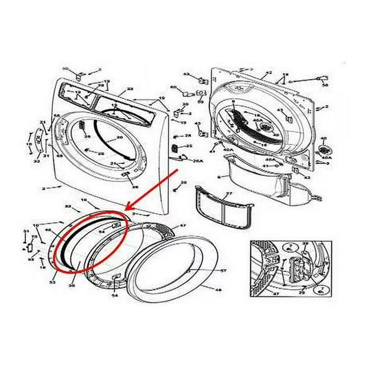 Frigidaire Dryer Gasket - 5304505010