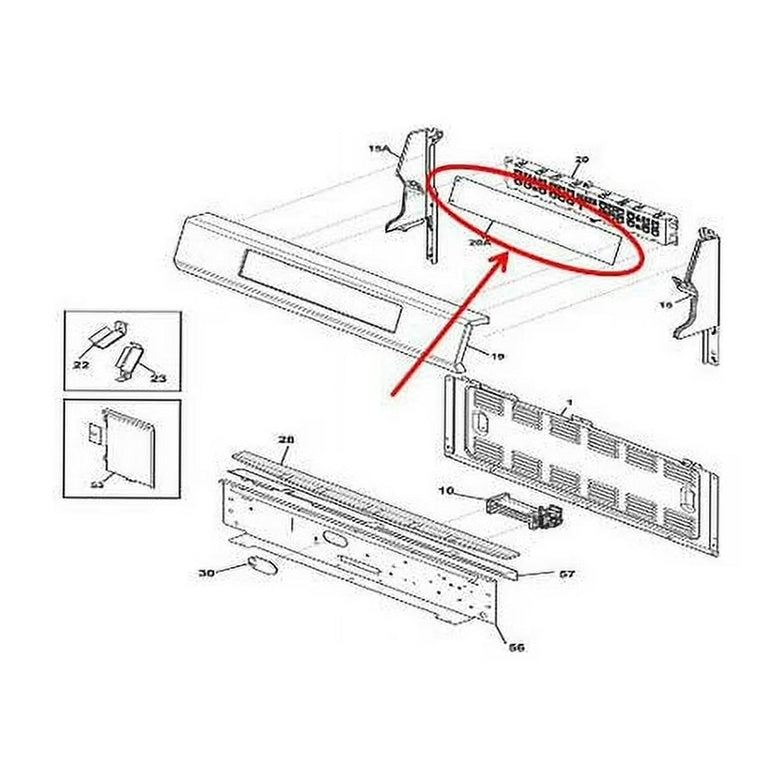 Frigidaire Range, Oven & Cooktop Overlay - 5304511261