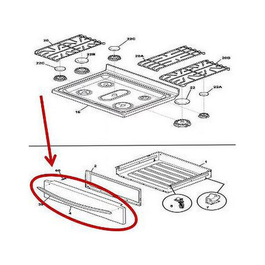 Frigidaire Range, Oven & Cooktop Drawer Access Panel - 5304517477, Replaces: 316352503