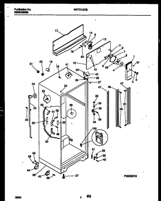 Frigidaire Refrigerator & Freezer Refrigerator Door Hinge Washer - 5308000186
