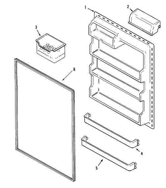 Whirlpool Refrigerator & Freezer Door Front Pick-Off Shelf - 61005136, Replaces: 61002594