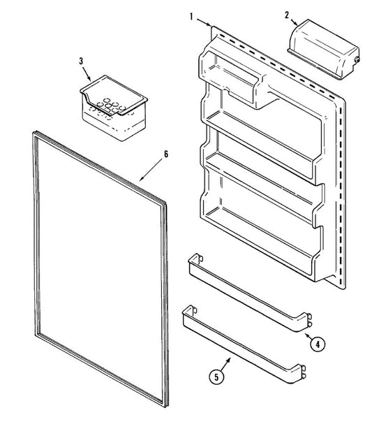 Whirlpool Refrigerator & Freezer Door Shelf Bin - 61005405, Replaces: 61002514
